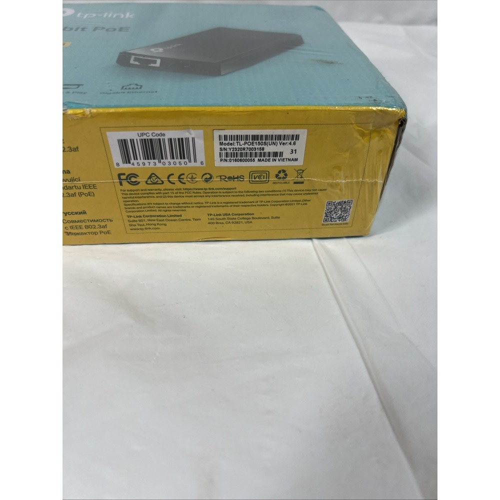 TP-Link Gigabit Power Over Ethernet PoE Injector‎ Adapter TL-PoE150S Networking - Picture 4 of 10